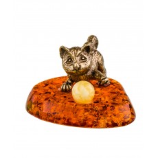 Котик с шариком на подставке 124